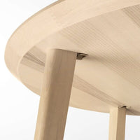 LISABO / ÄLVSTA - Table and 4 chairs, ash veneer/rattan white,105 cm