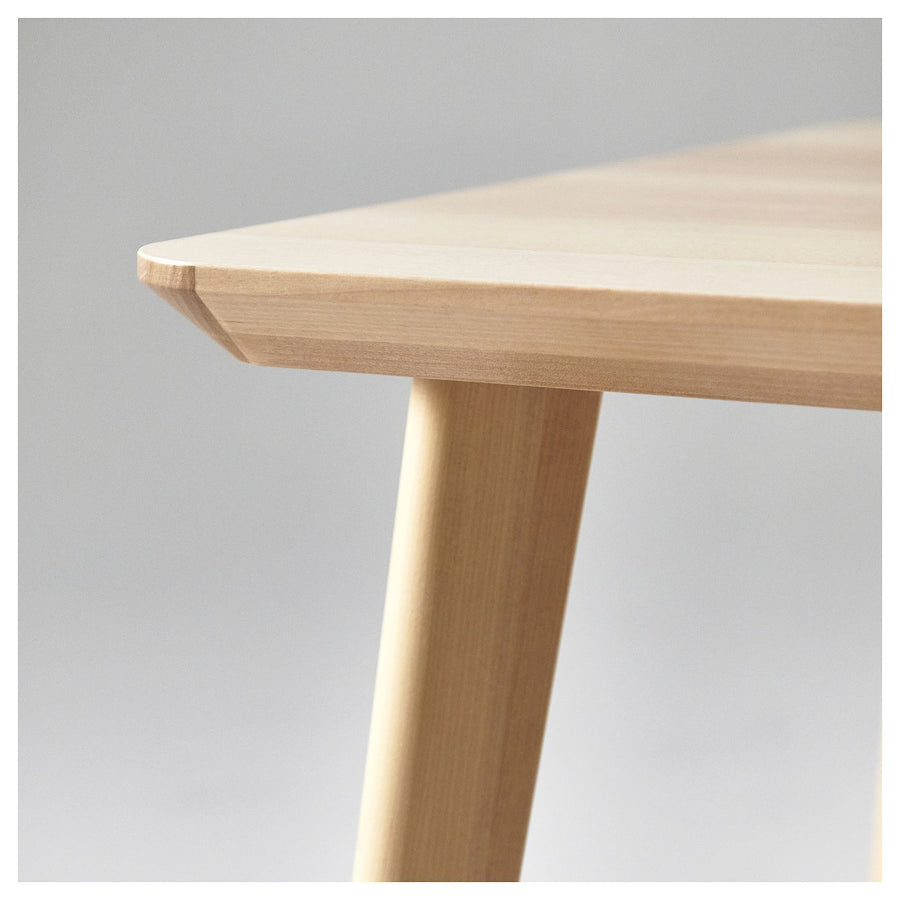 LISABO / HÖGVED table and 6 chairs, ash/birch veneer, 200x78 cm