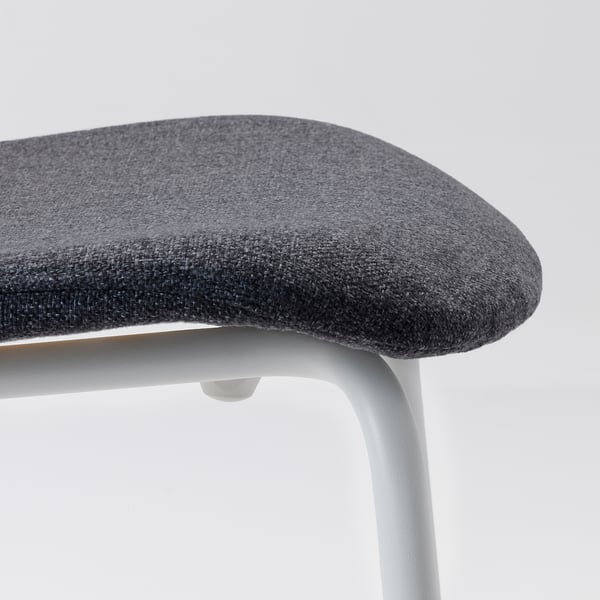 LISABO / KARLPETTER - Table and 2 chairs, ash veneer/Gunnared smoke grey white,88x78 cm