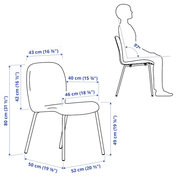 Ikea LISABO / KARLPETTER - Table and 4 chairs, black/Gunnared light green black,140x78 cm