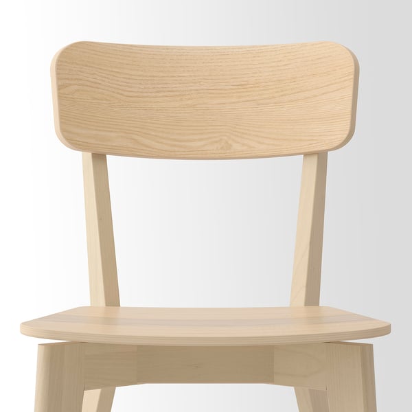 LISABO / LISABO table and 4 chairs, ash veneer/ash, 140x78 cm