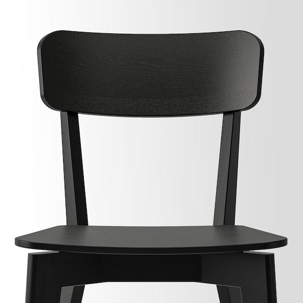 Ikea LISABO / LISABO - Table and 4 chairs, ash veneer/black, 140x78 cm