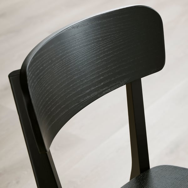 LISABO / LISABO table and 4 chairs, black/black, 140x78 cm