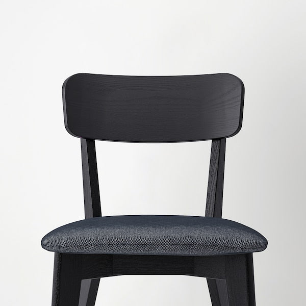 LISABO / LISABO - Table and 4 chairs, black/Tallmyra black/grey,140x78 cm