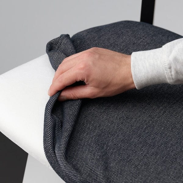 Ikea LISABO / LISABO - Table and 4 chairs, black/Tallmyra black/grey,140x78 cm