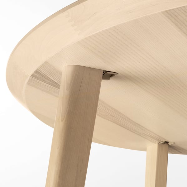 LISABO / LYCKAN table and 4 chairs, ash veneer/birch veneer, 105 cm