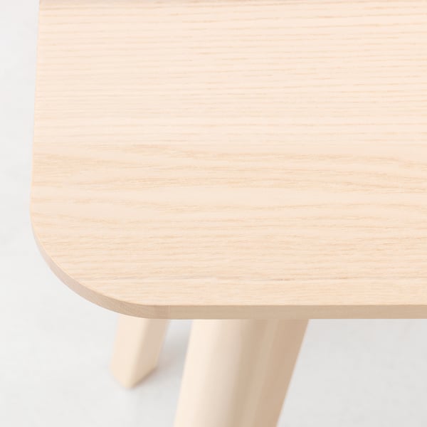 LISABO / RÖNNINGE table and 4 chairs, ash veneer/green, 140x78 cm
