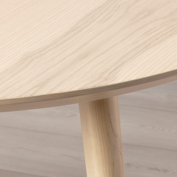 Ikea LISABO / RÖNNINGE - Table and 4 chairs, ash veneer/green,105 cm