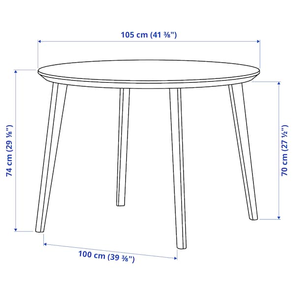 LISABO / RÖNNINGE - Table and 4 chairs, ash veneer/green,105 cm