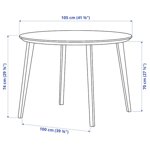 Ikea LISABO / RÖNNINGE - Table and 4 chairs, ash veneer/green,105 cm