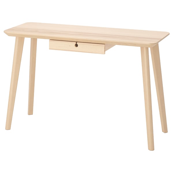 LISABO desk, ash veneer, 118x45 cm
