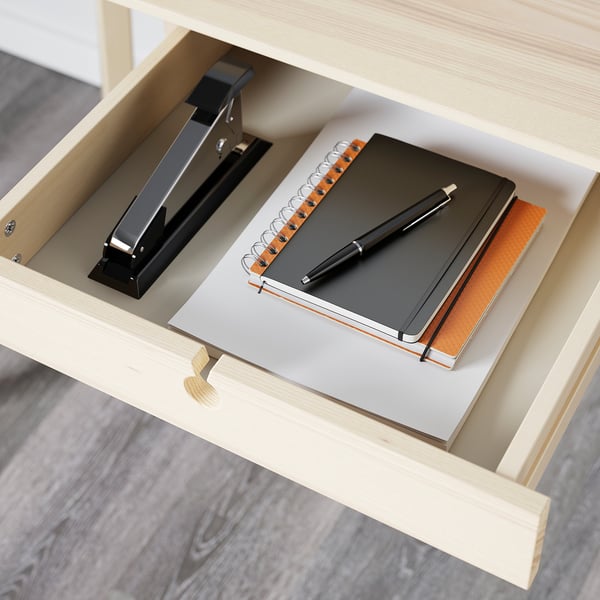 LISABO desk, ash veneer, 118x45 cm