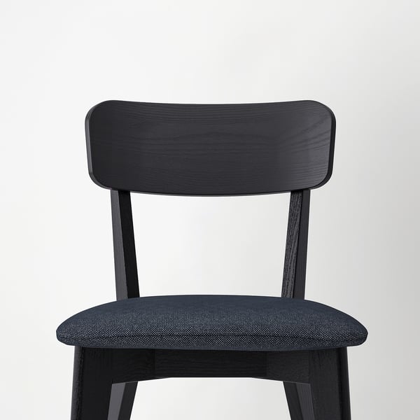 LISABO chair, black/Tallmyra black/grey, 46x80x51 cm