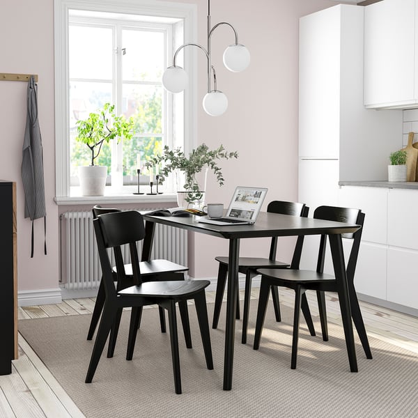 LISABO chair, black, 46x80x51 cm