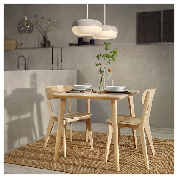 LISABO - Table, ash veneer, 88x78 cm