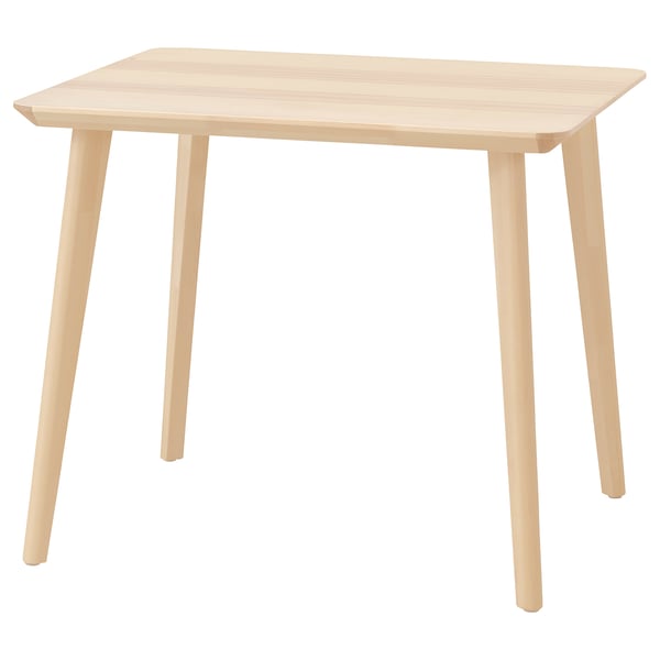 LISABO table, ash veneer, 88x78 cm