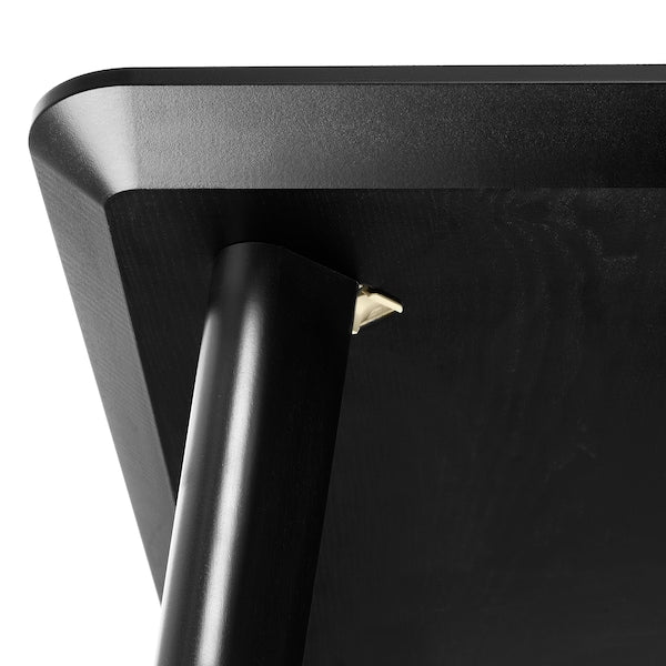 LISABO table, black/ash veneer, 140x78 cm