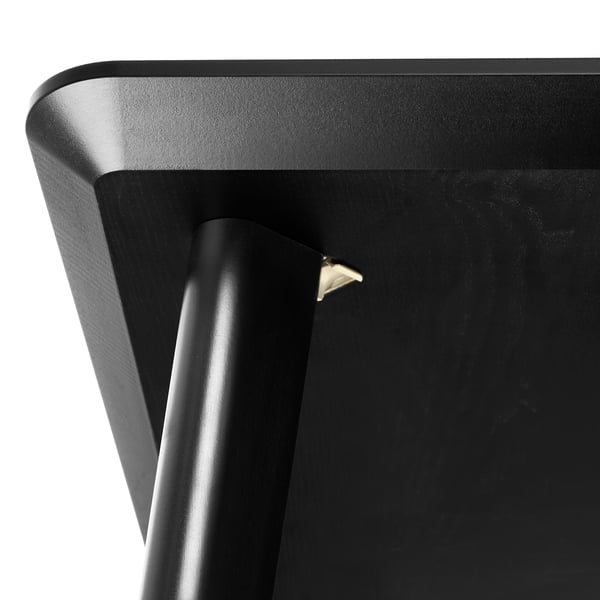 LISABO - LISABO Table, black/ash veneer, 140x78 cm