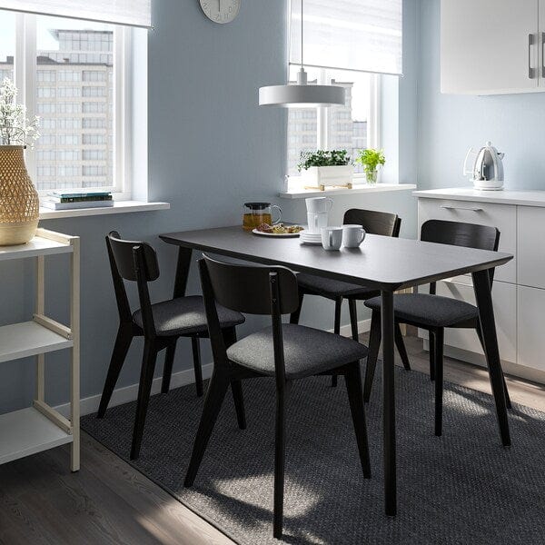 Ikea LISABO - Table, black, 140x78 cm