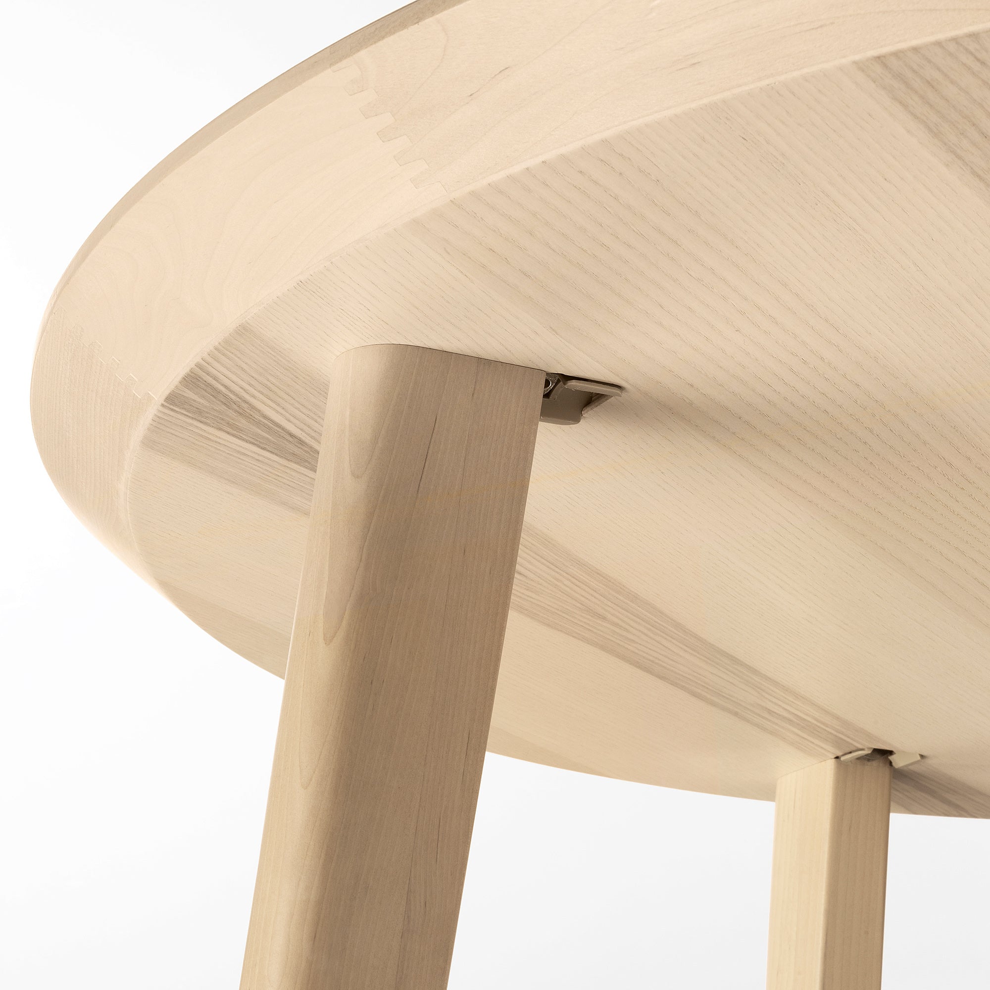 LISABO / VIHALS table and 4 chairs, ash veneer/white Tibbleby beige-grey, 105 cm