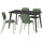 LISABO / VIHALS table and 4 chairs, black green/Tibbleby grey-green, 140x78 cm