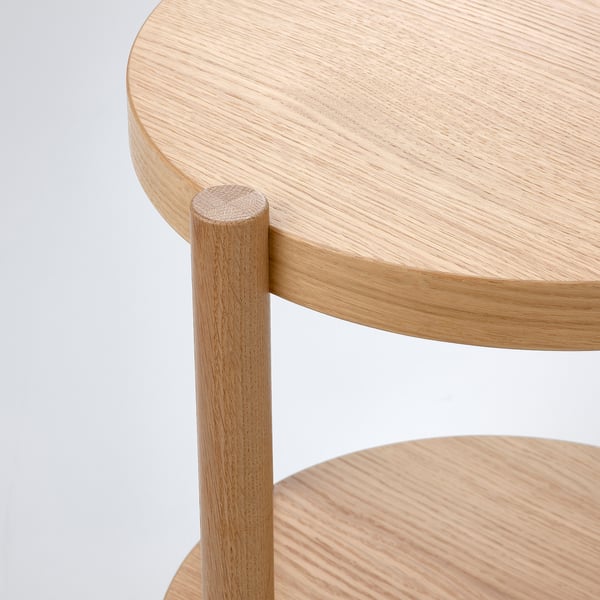 LISTERBY side table, oak veneer, 50 cm