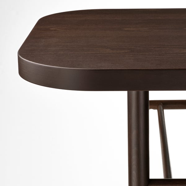 LISTERBY coffee table, dark brown beech veneer, 140x60 cm