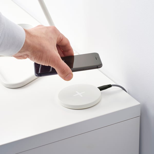 LIVBOJ wireless charger, white, 91 mm