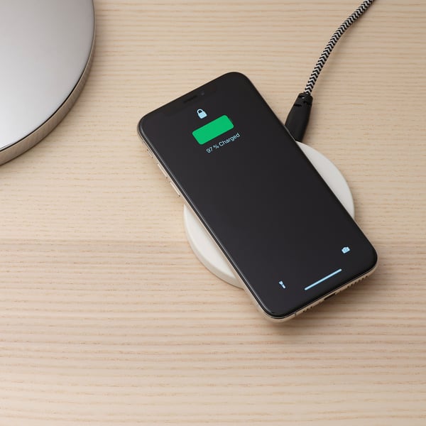LIVBOJ wireless charger, white, 91 mm