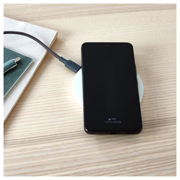 LIVBOJ wireless charger, white, 91 mm