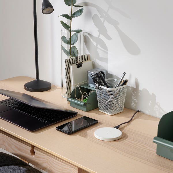 LIVBOJ wireless charger, white, 91 mm