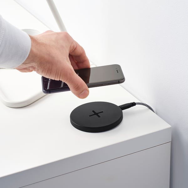 LIVBOJ wireless charger, black, 91 mm