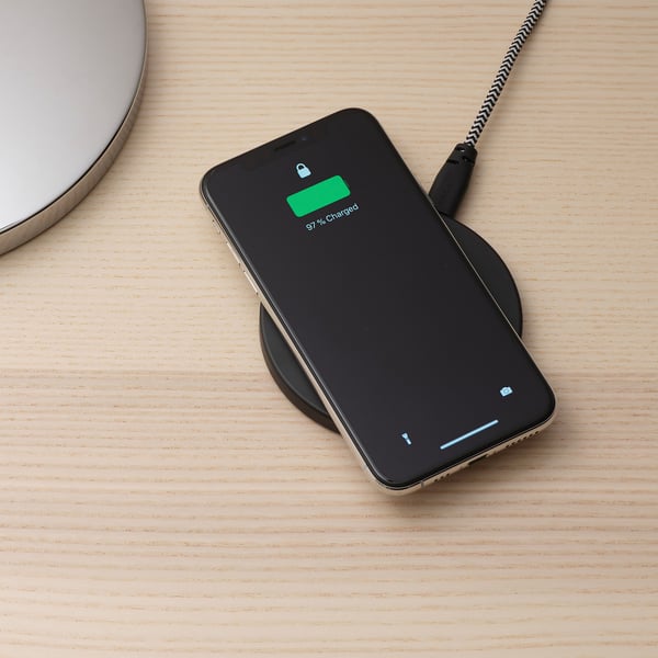 LIVBOJ wireless charger, black, 91 mm