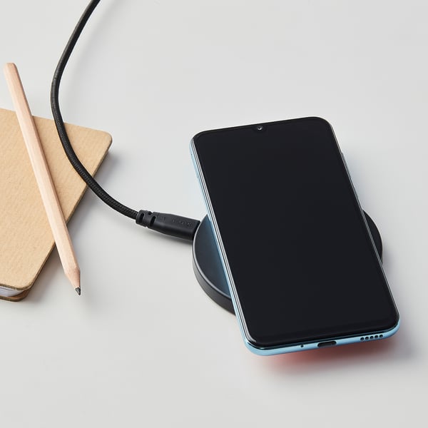 LIVBOJ wireless charger, black, 91 mm