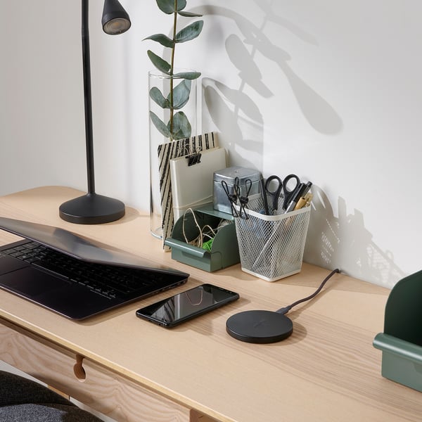 LIVBOJ wireless charger, black, 91 mm