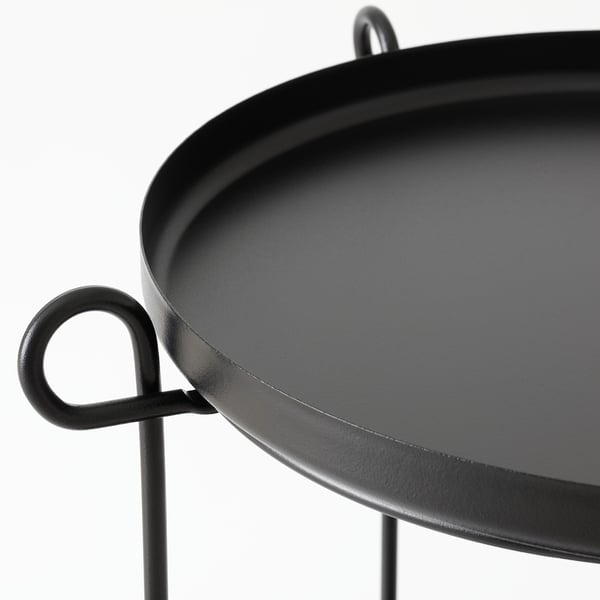 LIVELYCKE tray table, black, 50 cm