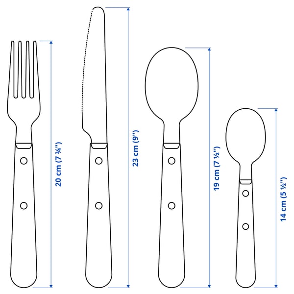 LIVNÄRA - LIVNÄRA 24-piece cutlery set, black