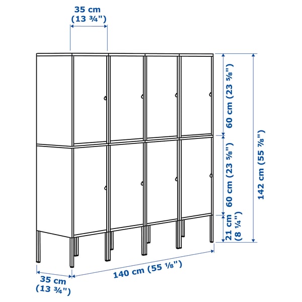 LIXHULT - LIXHULT Storage combination, anthracite, 140x35x142 cm