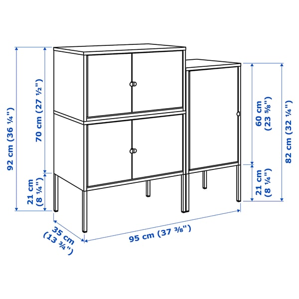 LIXHULT - LIXHULT Cabinet combination, grey/anthracite, 95x35x92 cm