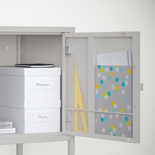 LIXHULT cabinet combination, grey/anthracite, 95x35x92 cm