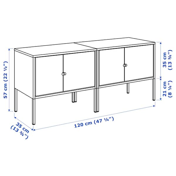 Ikea LIXHULT - Cabinet combination, grey, 120x35x57 cm