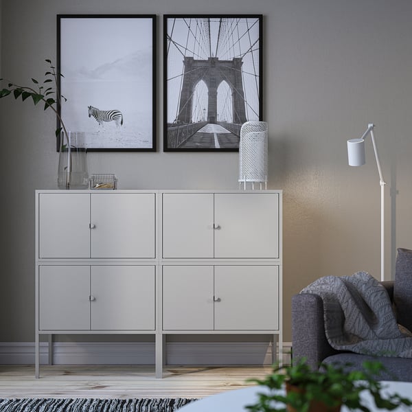 LIXHULT - LIXHULT Cabinet combination, grey, 120x35x92 cm