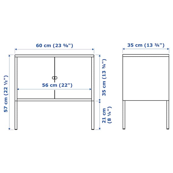 LIXHULT - Cabinet, metal/grey, 60x35 cm