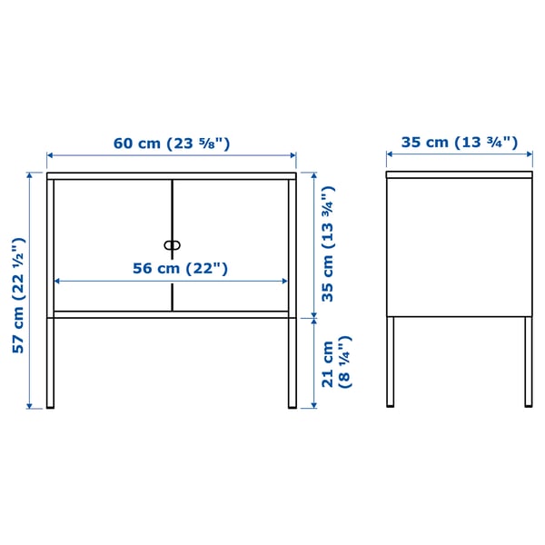 LIXHULT cabinet, metal/grey, 60x35 cm