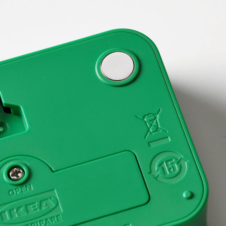 LJUNGPIPARE clock/timer, green, 8x7 cm
