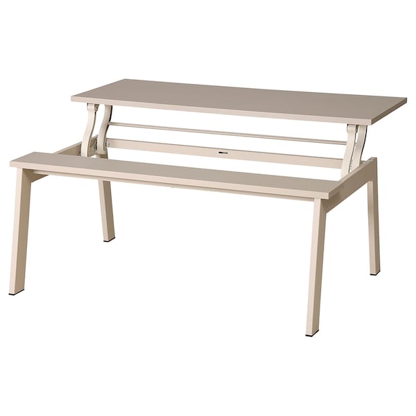 LJUNGSBRO - Coffee table, adjustable beige, 104x70 cm