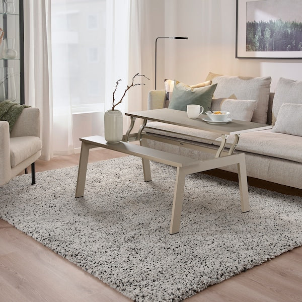 LJUNGSBRO - Coffee table, adjustable beige, 104x70 cm