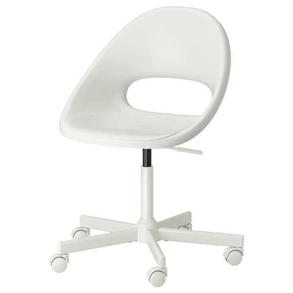 LOBERGET / MALSKÄR swivel chair, white, 40x90x67 cm