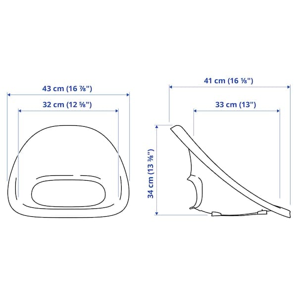 Ikea LOBERGET - Junior chair seat, white