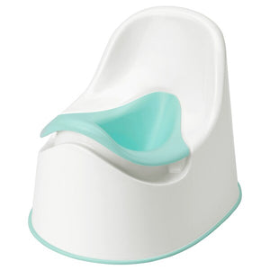 LOCKIG children's potty, white/turquoise, 36x27 cm